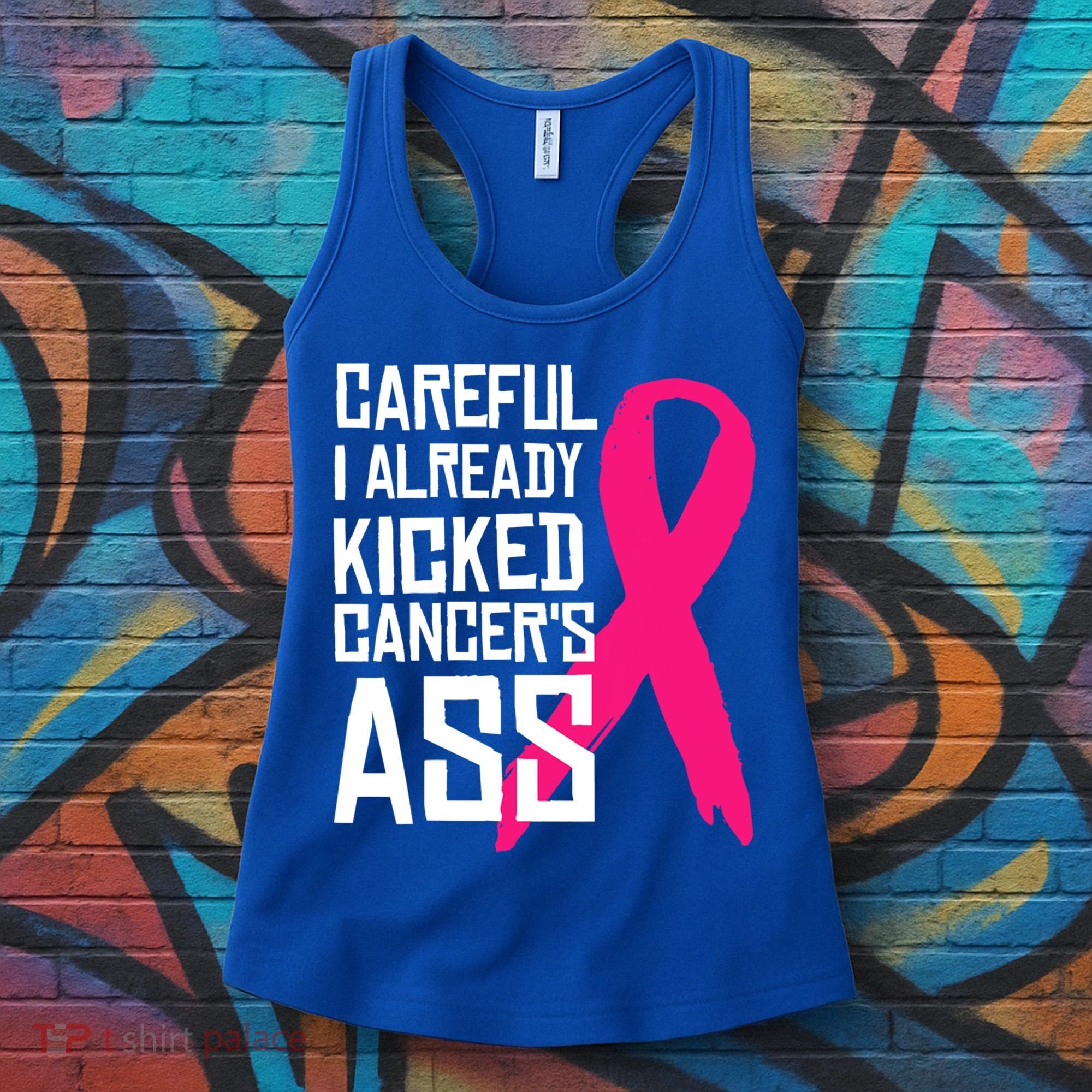 Careful Survivor Warrior Funny Breast Cancer Awareness Great Gift Women's Tank Top