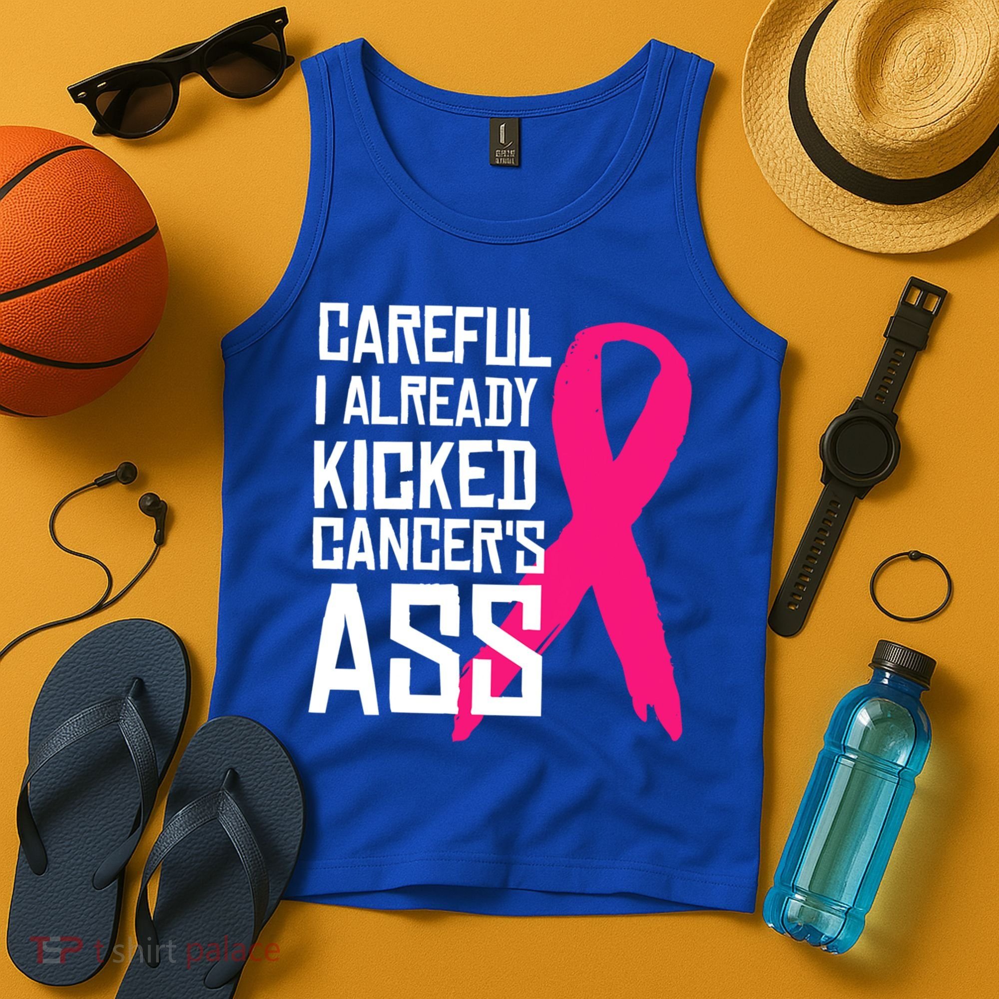 Careful Survivor Warrior Funny Breast Cancer Awareness Great Gift Tank Top