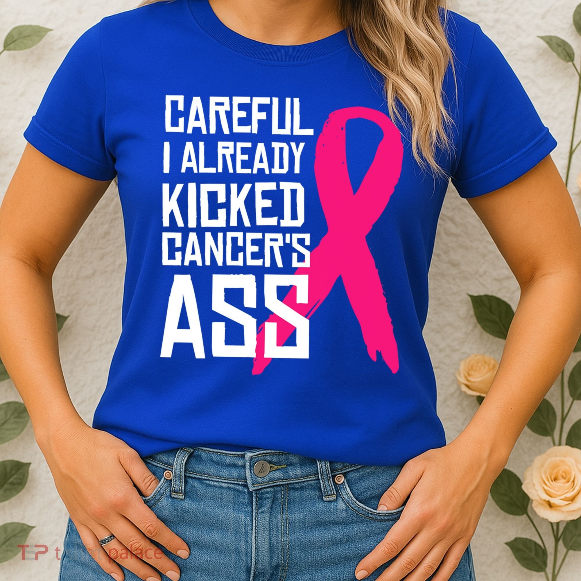 Careful Survivor Warrior Funny Breast Cancer Awareness Great Gift Women's T-Shirt