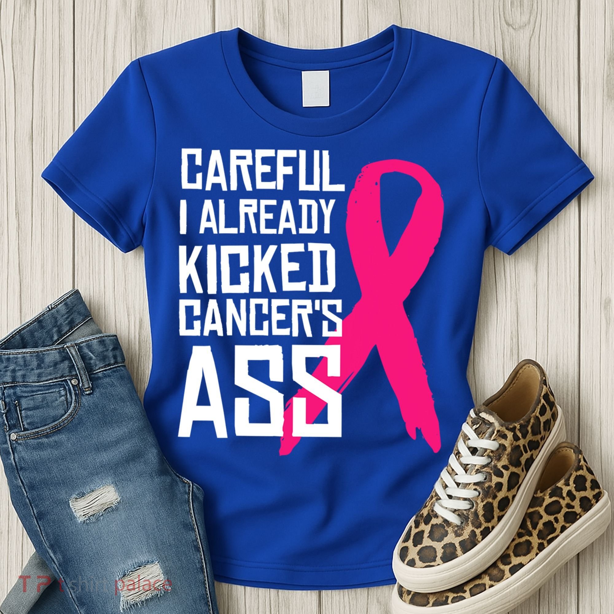Careful Survivor Warrior Funny Breast Cancer Awareness Great Gift Women's T-Shirt