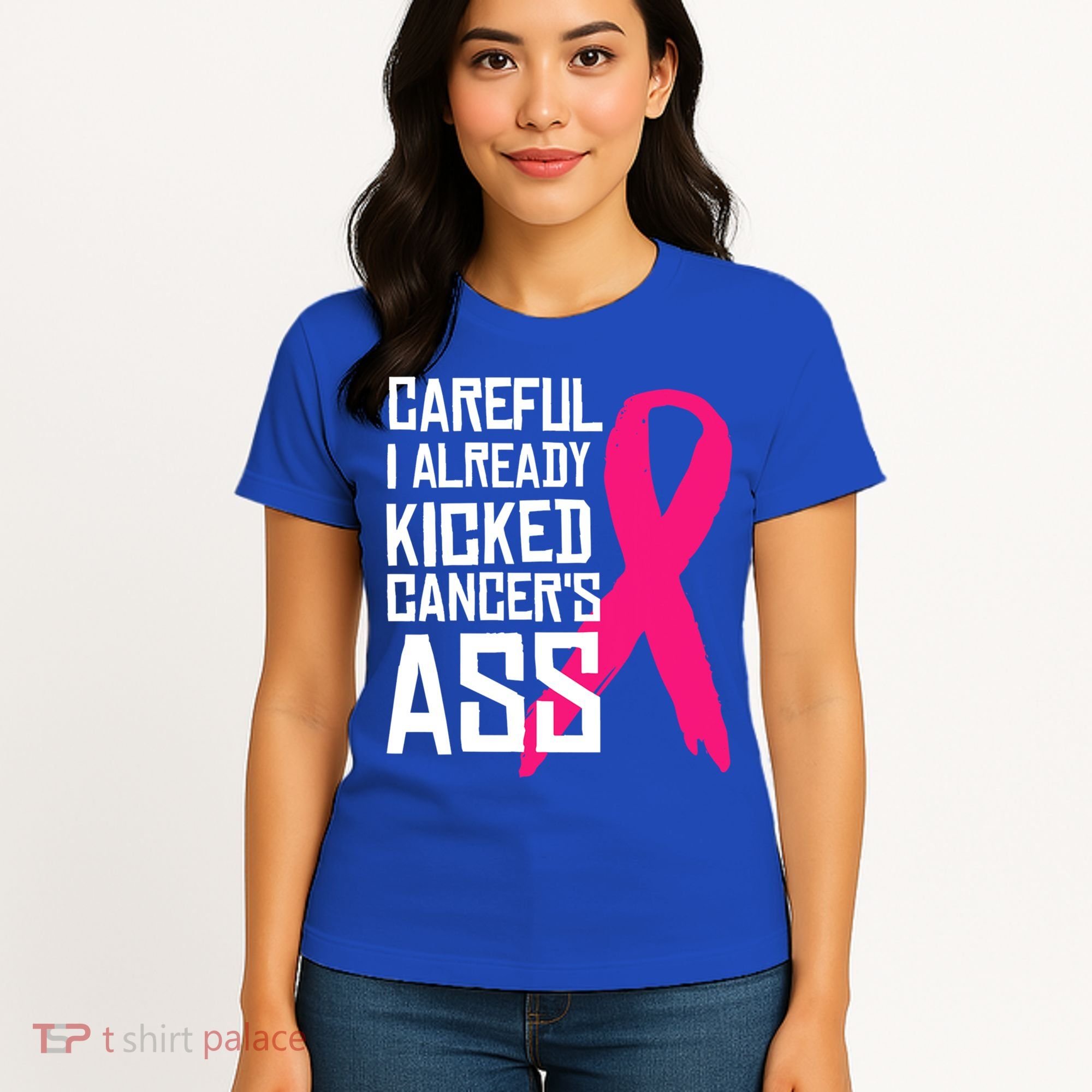 Careful Survivor Warrior Funny Breast Cancer Awareness Great Gift Women's T-Shirt