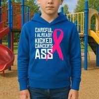 Careful Survivor Warrior Funny Breast Cancer Awareness Great Gift Kids Hoodie thumb 2