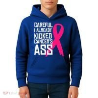 Careful Survivor Warrior Funny Breast Cancer Awareness Great Gift Kids Hoodie thumb 4