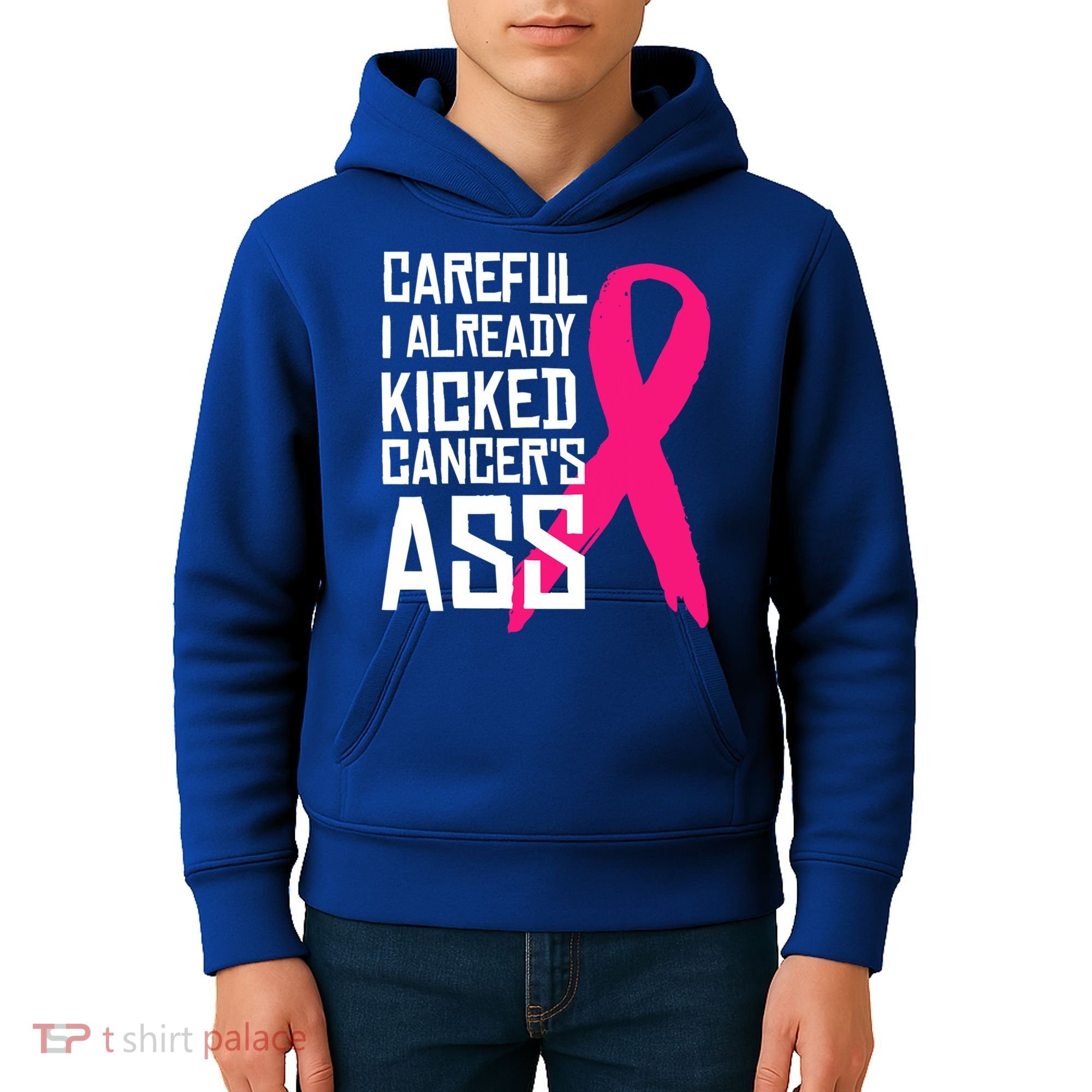 Careful Survivor Warrior Funny Breast Cancer Awareness Great Gift Kids Hoodie