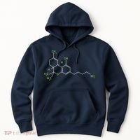 Cannabis Shirts Weed Pot Molecule THC Marijuana Stoner Gift Hoodie thumb 0