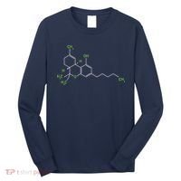Cannabis Shirts Weed Pot Molecule THC Marijuana Stoner Gift Long Sleeve Shirt thumb 0