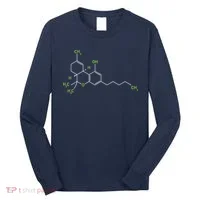 Cannabis Shirts Weed Pot Molecule THC Marijuana Stoner Gift Long Sleeve Shirt thumb 0