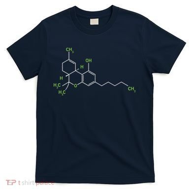 Cannabis Shirts Weed Pot Molecule THC Marijuana Stoner Gift T-Shirt