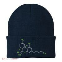 Cannabis Shirts Weed Pot Molecule THC Marijuana Stoner Gift Beanie thumb 0