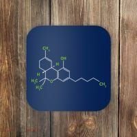 Cannabis Shirts Weed Pot Molecule THC Marijuana Stoner Gift Coaster thumb 0