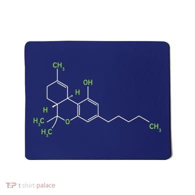 Cannabis Shirts Weed Pot Molecule THC Marijuana Stoner Gift Mousepad