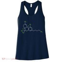 Cannabis Shirts Weed Pot Molecule THC Marijuana Stoner Gift Women's Tank Top thumb 0