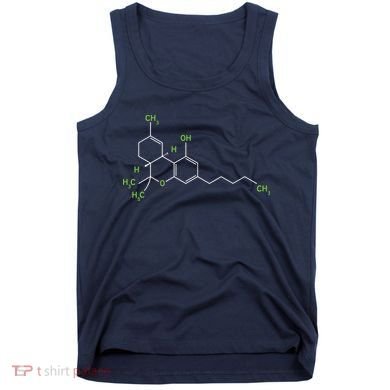 Cannabis Shirts Weed Pot Molecule THC Marijuana Stoner Gift Tank Top