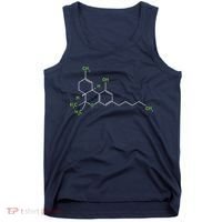 Cannabis Shirts Weed Pot Molecule THC Marijuana Stoner Gift Tank Top thumb 0