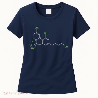 Cannabis Shirts Weed Pot Molecule THC Marijuana Stoner Gift Women's T-Shirt
