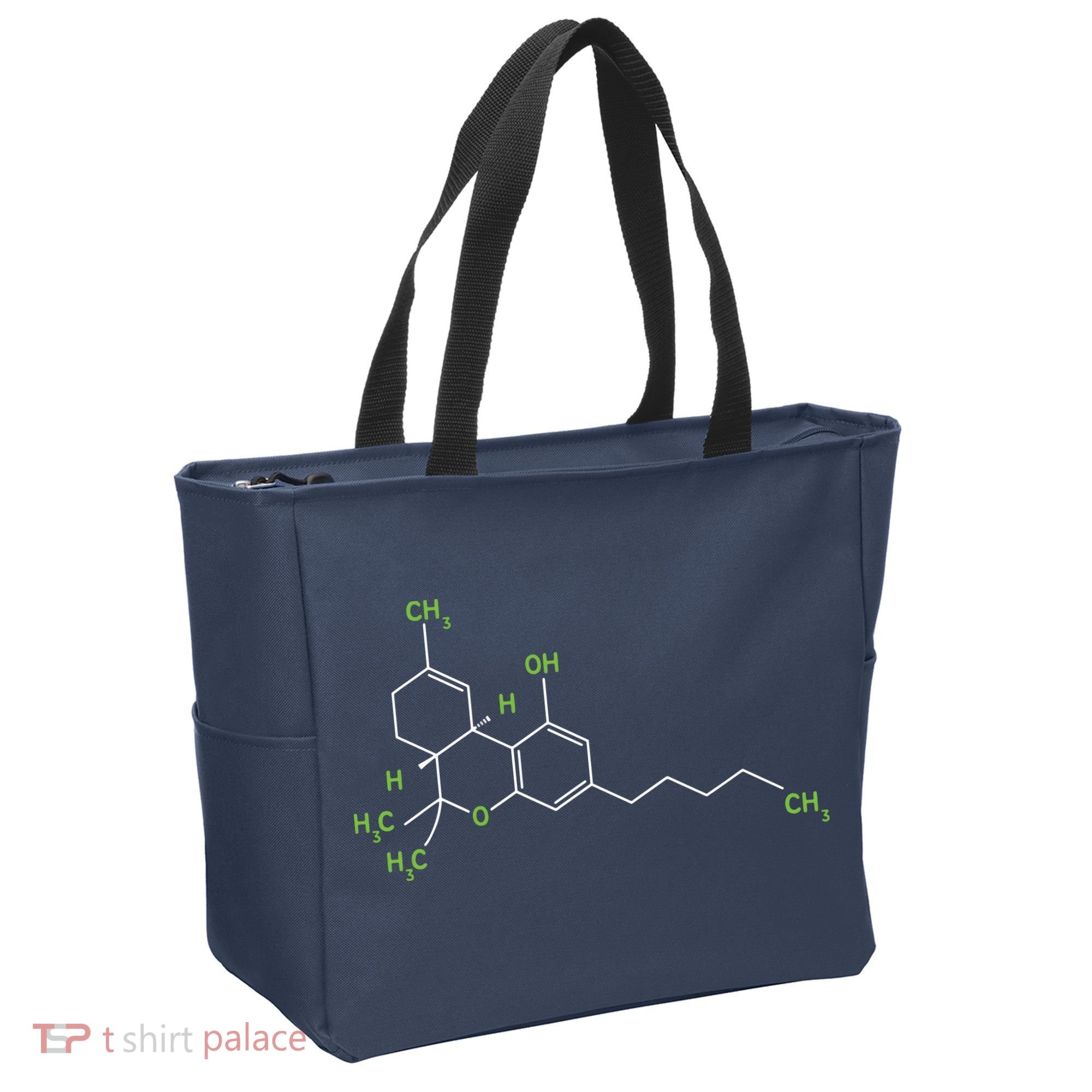 Cannabis Shirts Weed Pot Molecule THC Marijuana Stoner Gift Tote Bag
