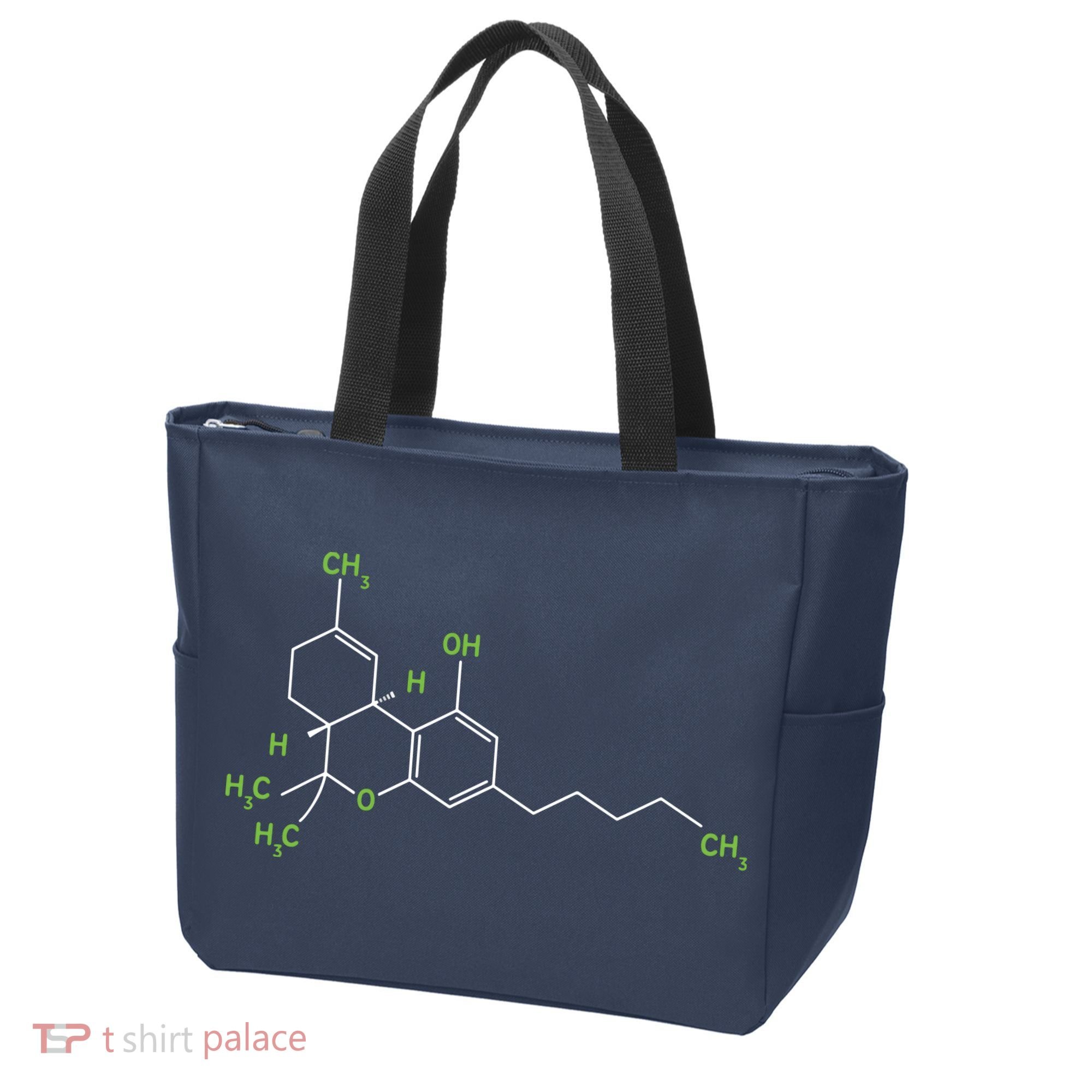 Cannabis Shirts Weed Pot Molecule THC Marijuana Stoner Gift Tote Bag