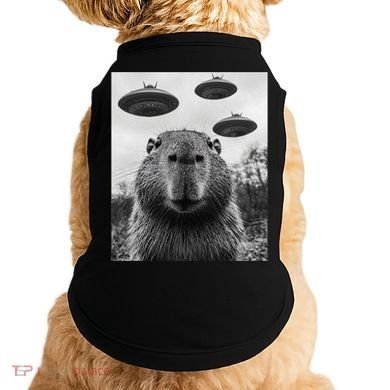 Capybara Selfie With Ufos Funny Graphic Doggie Tank