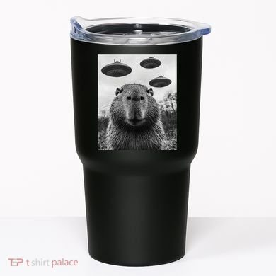 Capybara Selfie With Ufos Funny Graphic Tumbler