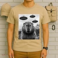 Capybara Selfie With Ufos Funny Graphic T-Shirt thumb 6