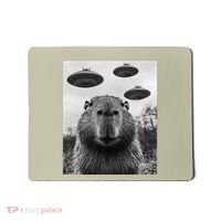Capybara Selfie With Ufos Funny Graphic Mousepad thumb 0