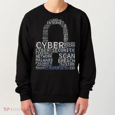 Cyber Security Wordcloud Padlock Women's Sweatshirt