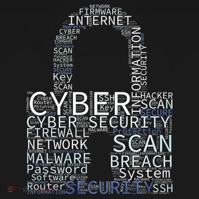 Cyber Security Wordcloud Padlock Hoodie