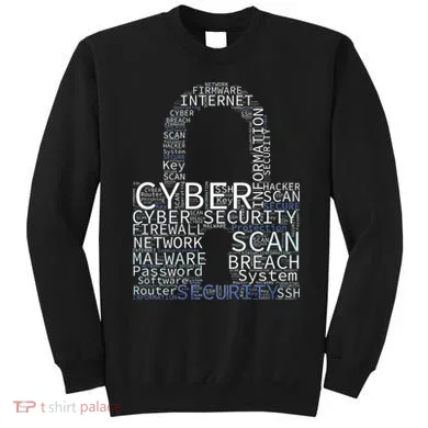 Cyber Security Wordcloud Padlock Sweatshirt