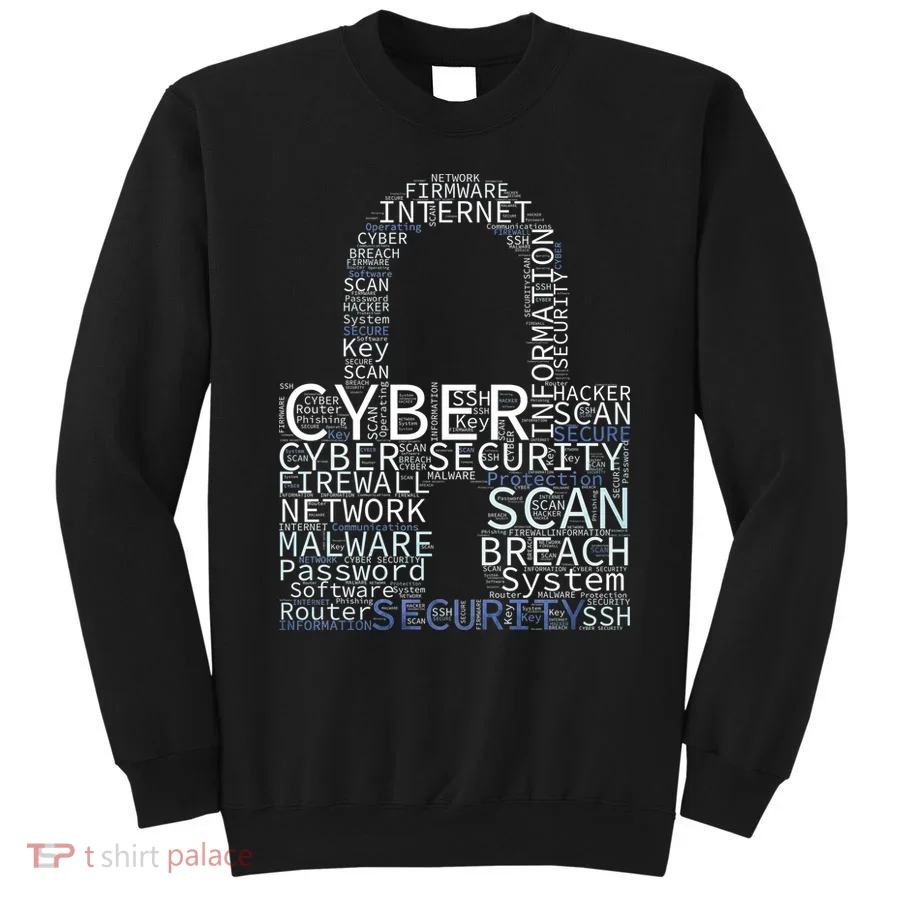 Cyber Security Wordcloud Padlock Sweatshirt