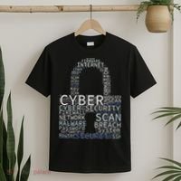 Cyber Security Wordcloud Padlock T-Shirt thumb 2