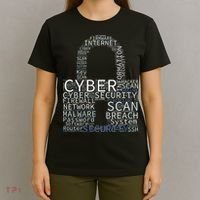 Cyber Security Wordcloud Padlock T-Shirt thumb 4