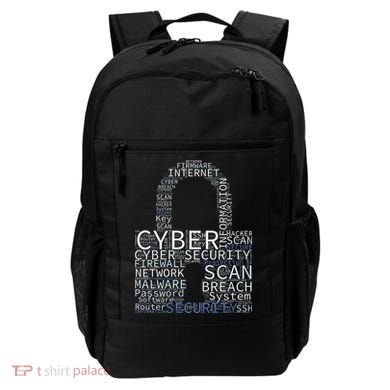 Cyber Security Wordcloud Padlock Backpack