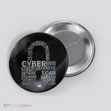 Cyber Security Wordcloud Padlock Button