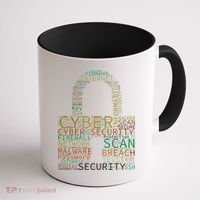 Cyber Security Wordcloud Padlock Coffee Mug thumb 1