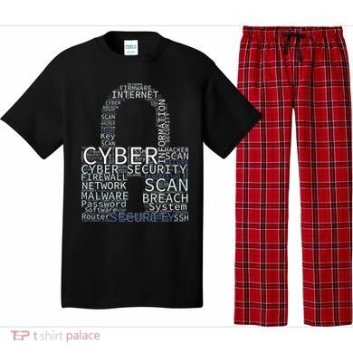 Cyber Security Wordcloud Padlock Pajama Set