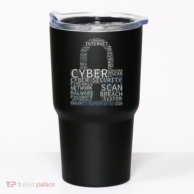 Cyber Security Wordcloud Padlock Tumbler