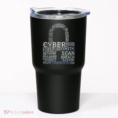 Cyber Security Wordcloud Padlock Tumbler
