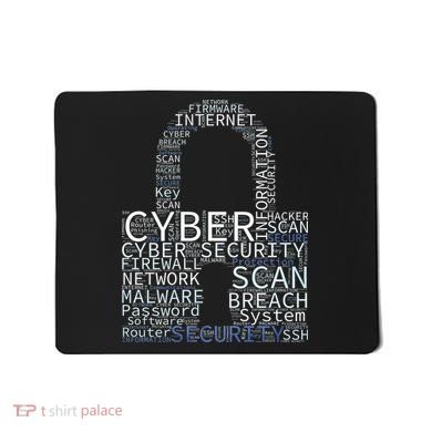 Cyber Security Wordcloud Padlock Mousepad