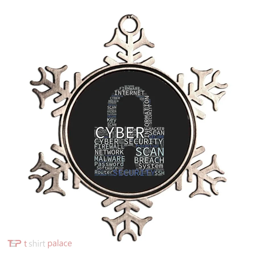 Cyber Security Wordcloud Padlock Ornament