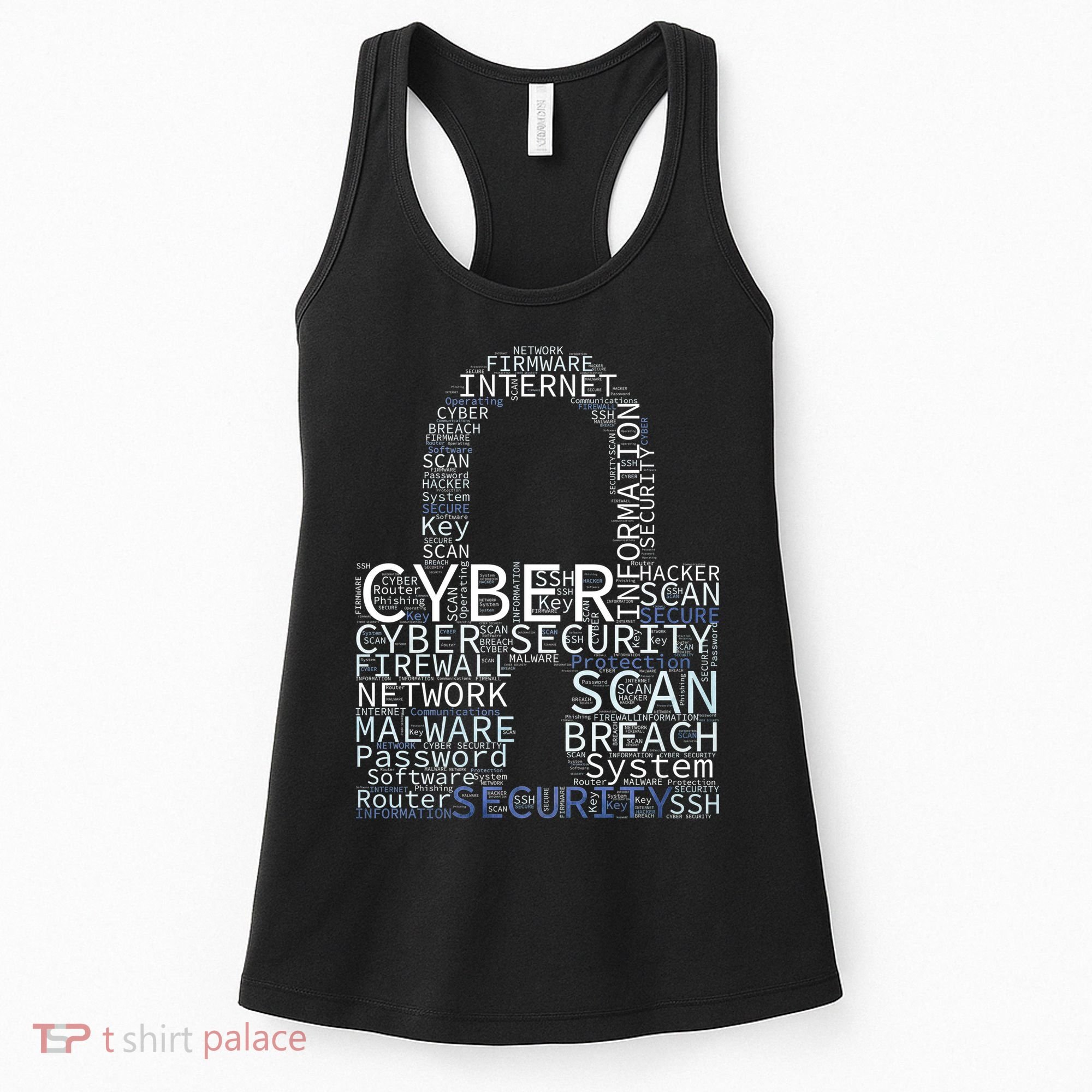 Cyber Security Wordcloud Padlock Women's Tank Top