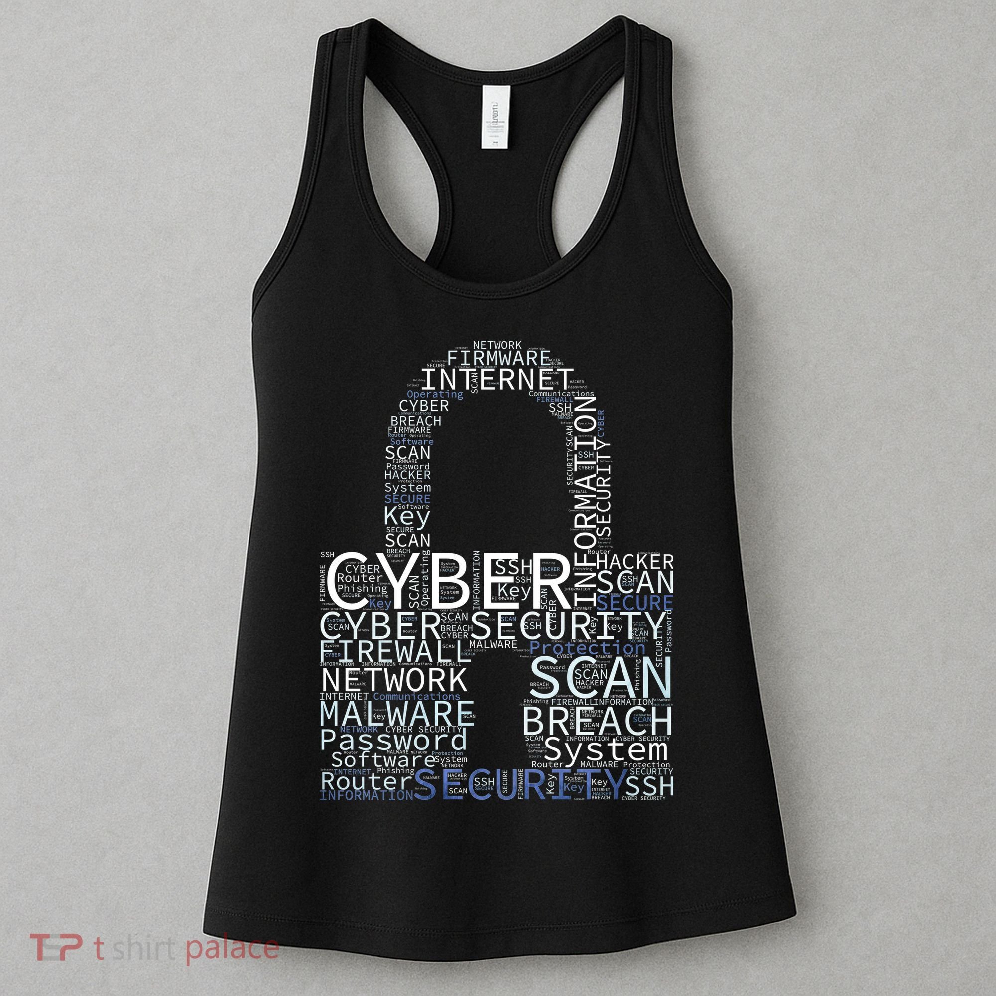 Cyber Security Wordcloud Padlock Women's Tank Top
