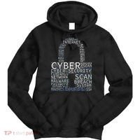 Cyber Security Wordcloud Padlock Tie Dye Hoodie thumb 0