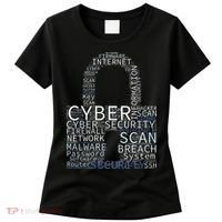 Cyber Security Wordcloud Padlock Women's T-Shirt thumb 0