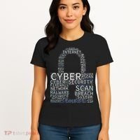 Cyber Security Wordcloud Padlock Women's T-Shirt thumb 4