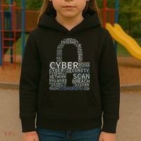 Cyber Security Wordcloud Padlock Kids Hoodie thumb 3
