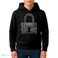 Cyber Security Wordcloud Padlock Kids Hoodie thumb 4