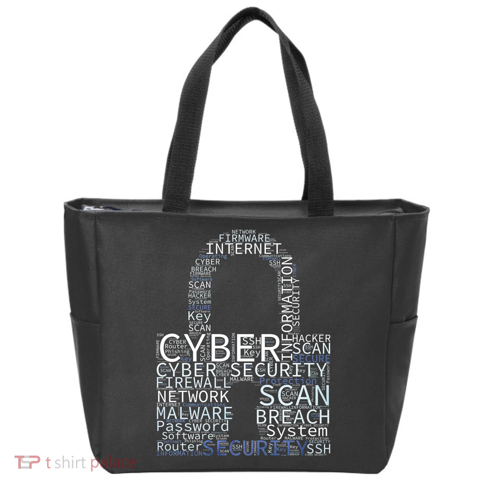 Cyber Security Wordcloud Padlock Tote Bag