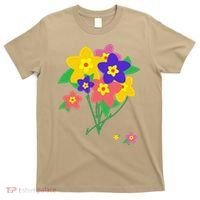 Colorful Spring Wildflowers Bouquet Love Flower Graphic Art T-Shirt thumb 0
