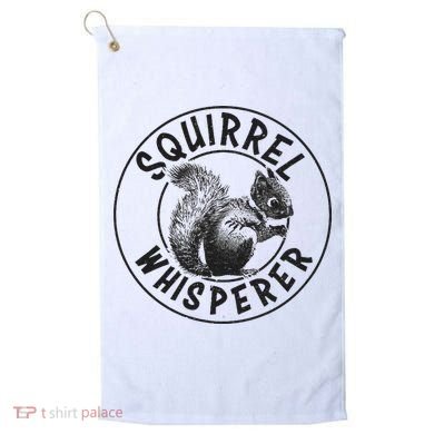 Cute Squirrel Whisperer Golf Towel