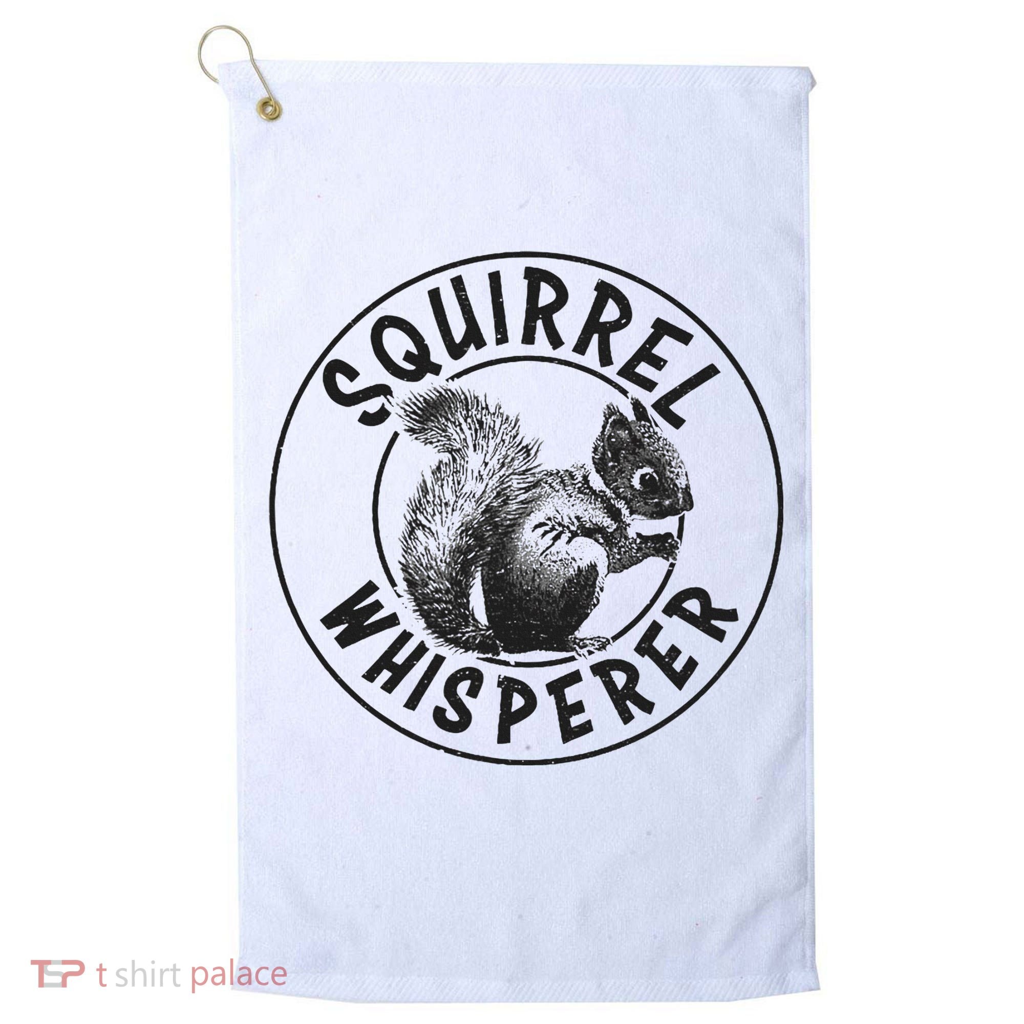 Cute Squirrel Whisperer Golf Towel
